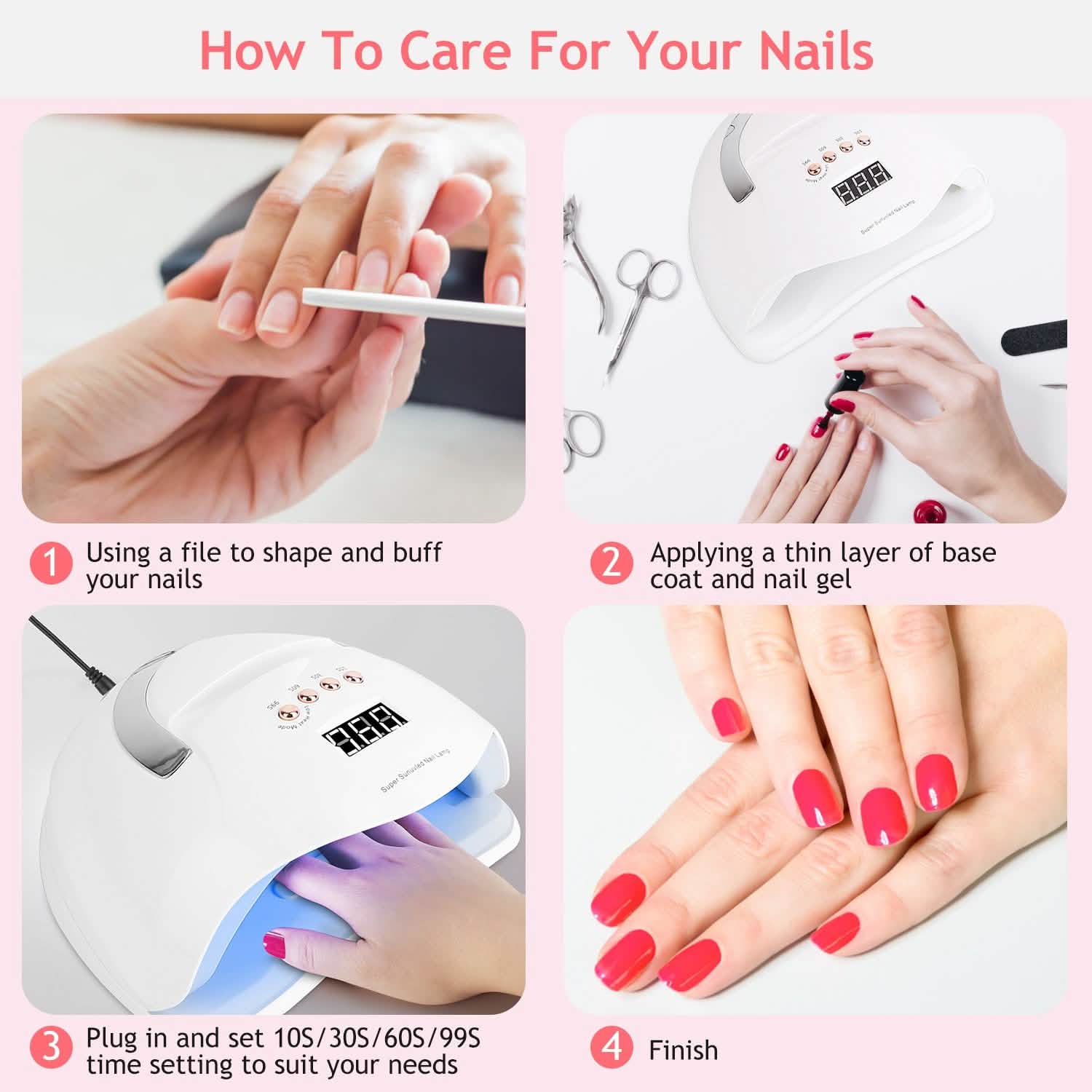 220W UV LED Nail Lamp Gel Polish Dryer Beauty & Personal Care - DailySale