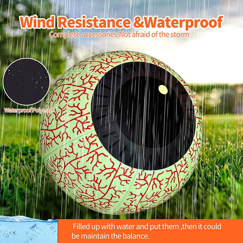 24-Inch Halloween Inflatable Ghost Eyeball Decor Holiday Decor & Apparel - DailySale