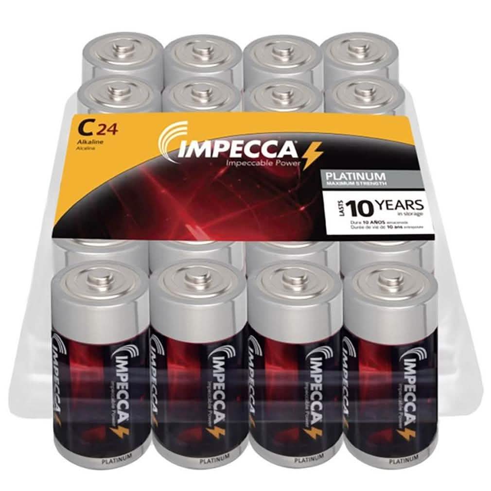 24-Pack: Alkaline C LR14 Platinum Batteries Gadgets & Accessories - DailySale