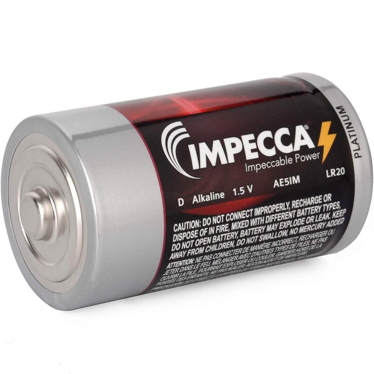 24-Pack: Impecca Alkaline D LR20 Platinum Batteries Gadgets & Accessories - DailySale