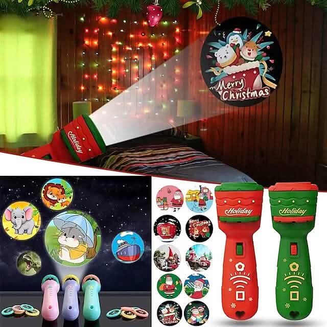24 Patterns Christmas Flashlight Projection Lamp Holiday Decor & Apparel - DailySale
