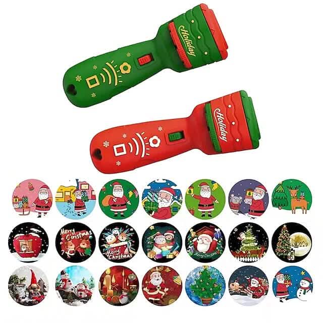 24 Patterns Christmas Flashlight Projection Lamp Holiday Decor & Apparel - DailySale