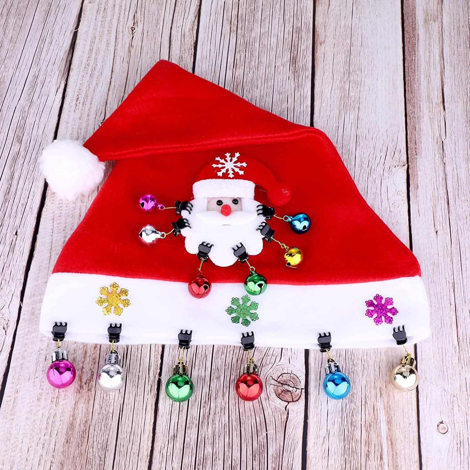 24-Piece: Christmas Beard Baubles Ornaments Santa Claus Beard Bells Holiday Decor & Apparel - DailySale