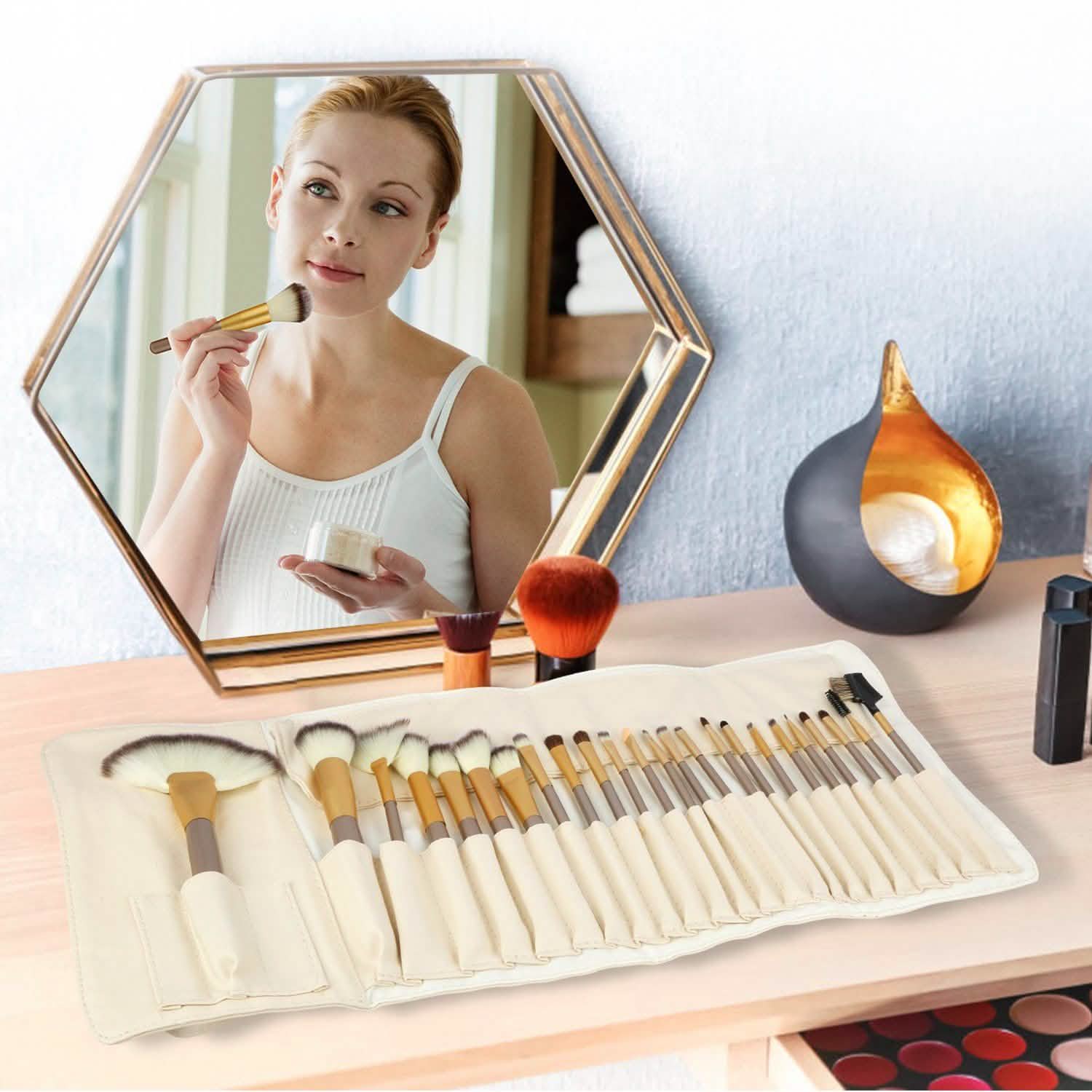 24-Piece: Makeup Brushes Set Beauty & Personal Care - DailySale
