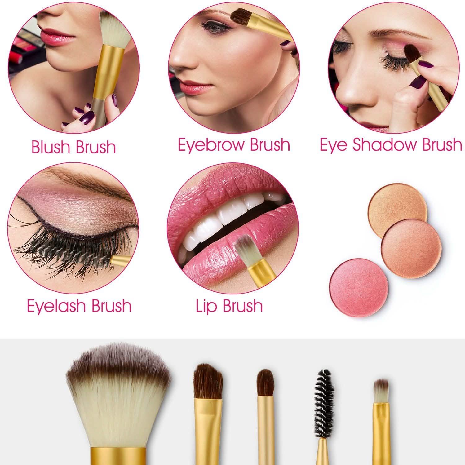 24-Piece: Makeup Brushes Set Beauty & Personal Care - DailySale
