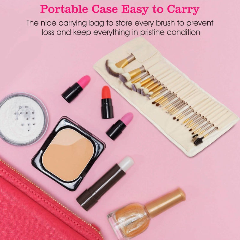 24-Piece: Makeup Brushes Set Beauty & Personal Care - DailySale