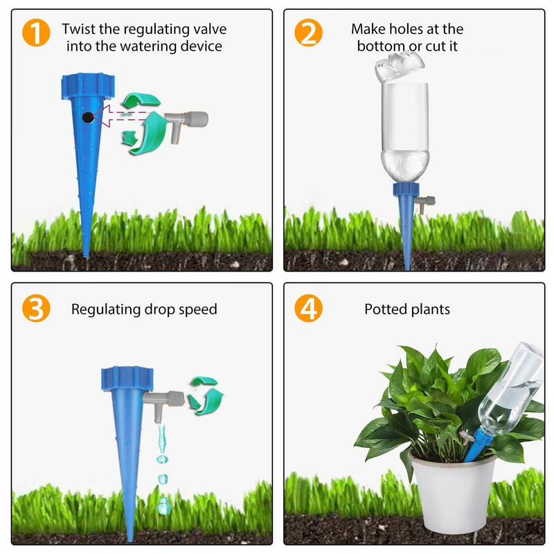 24-Piece: Plant Watering Spikes Self Watering Device Garden & Patio - DailySale