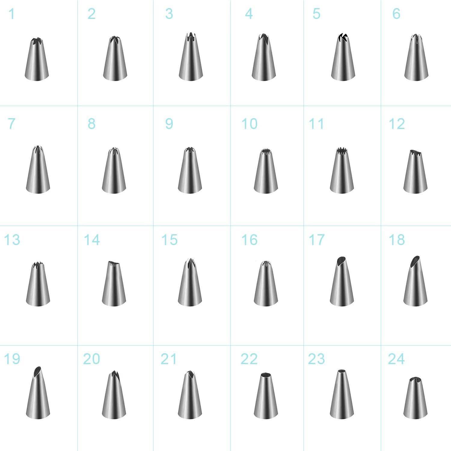 24-Piece: Stainless Steel Cake Decorating Supplies Kit Kitchen & Dining - DailySale
