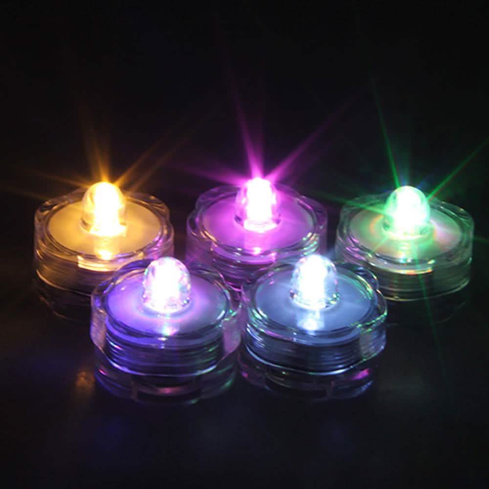 24-Piece: Submersible RGB LED Tea Light Candle Lighting & Decor - DailySale