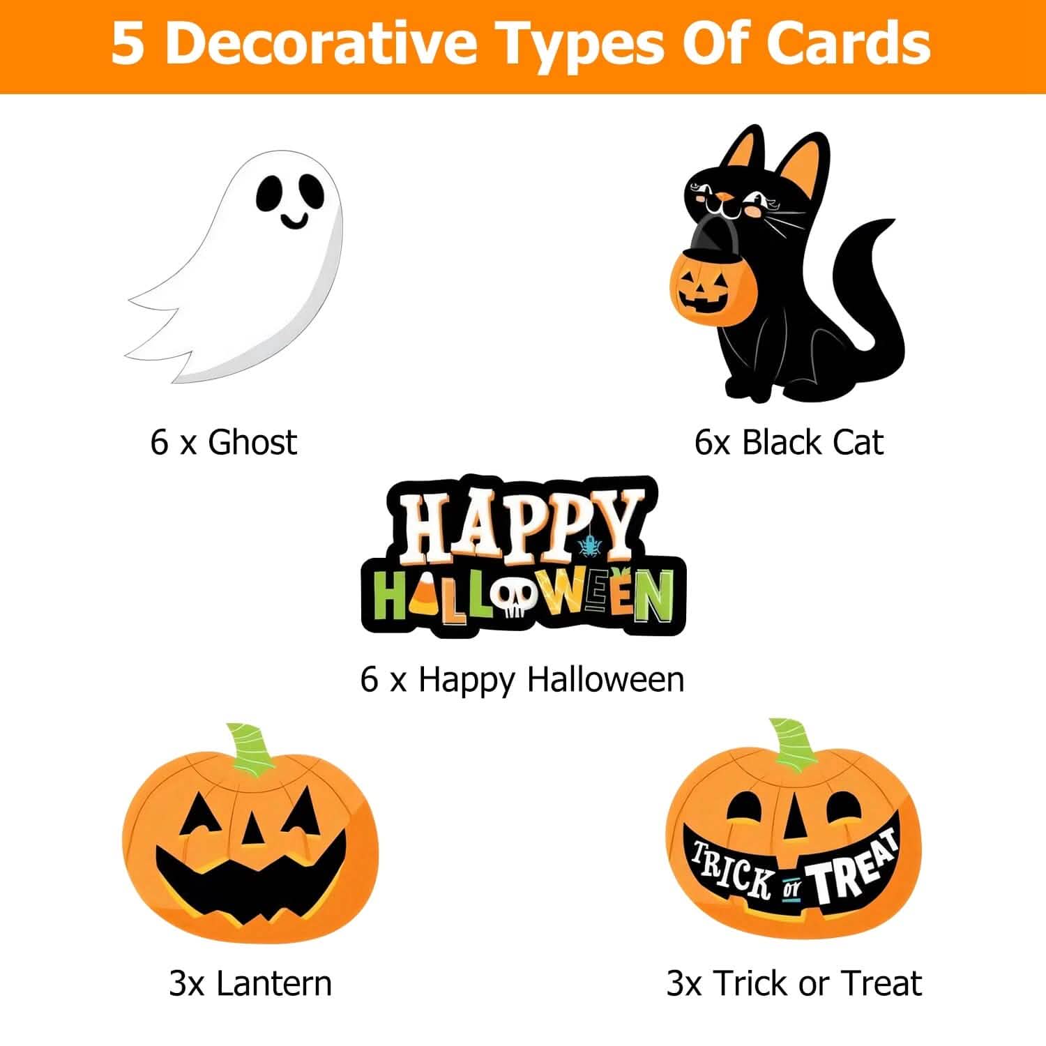 24-Pieces: Halloween Party Striped Decorative Paper Straws Holiday Decor & Apparel - DailySale