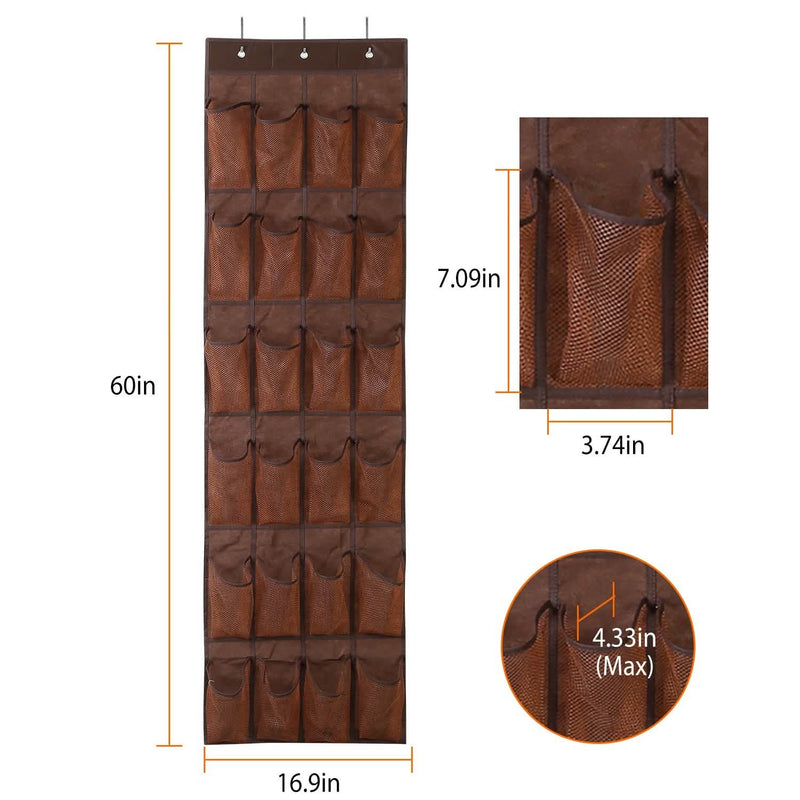 24 Pockets Over the Door Shoe Rack Closet & Storage - DailySale