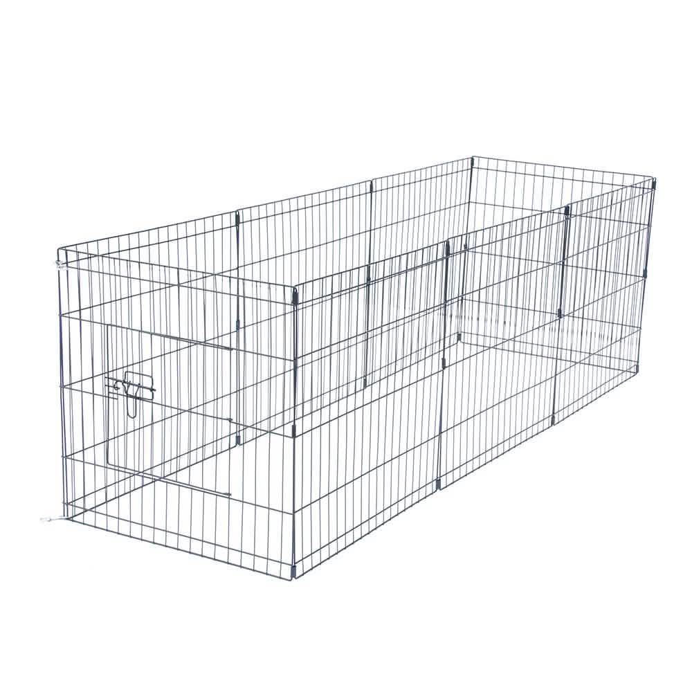24" Tall Wire Fence 8 Panel Pet Folding Metal Play Pen Pet Supplies - DailySale