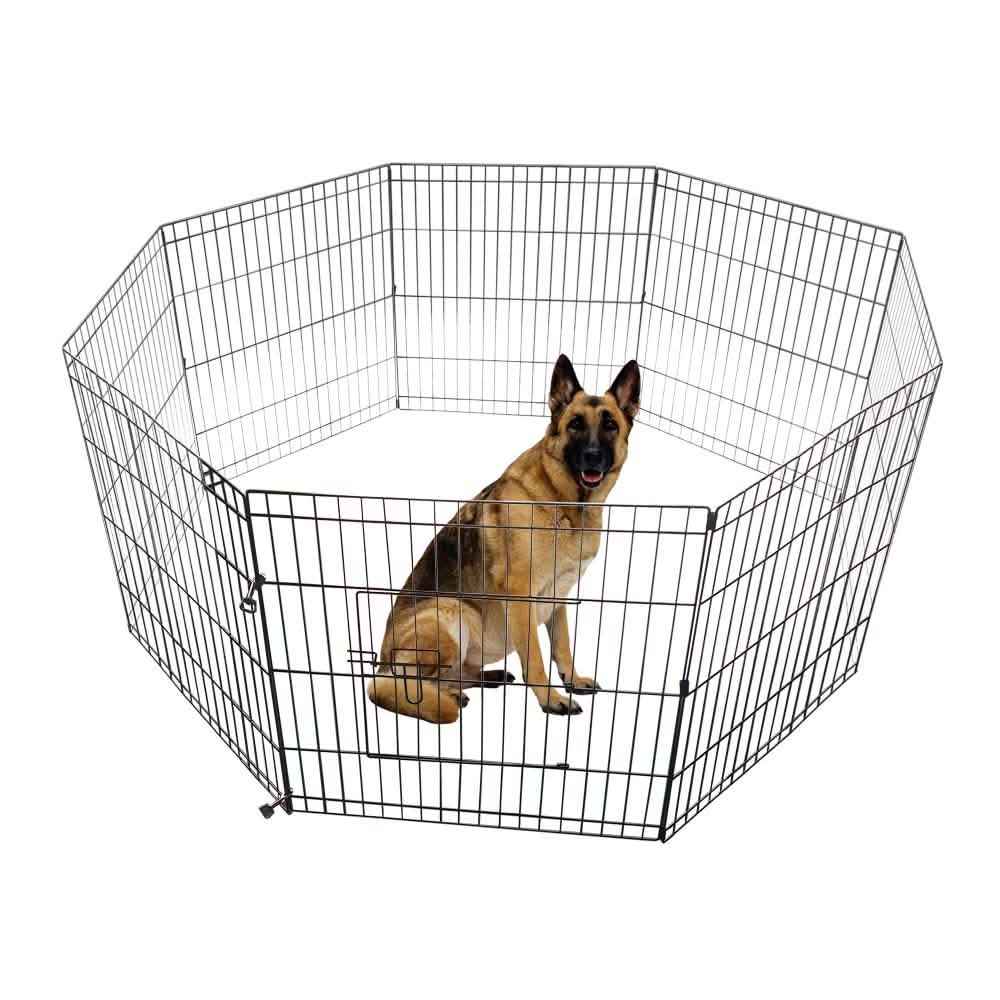24" Tall Wire Fence 8 Panel Pet Folding Metal Play Pen Pet Supplies - DailySale
