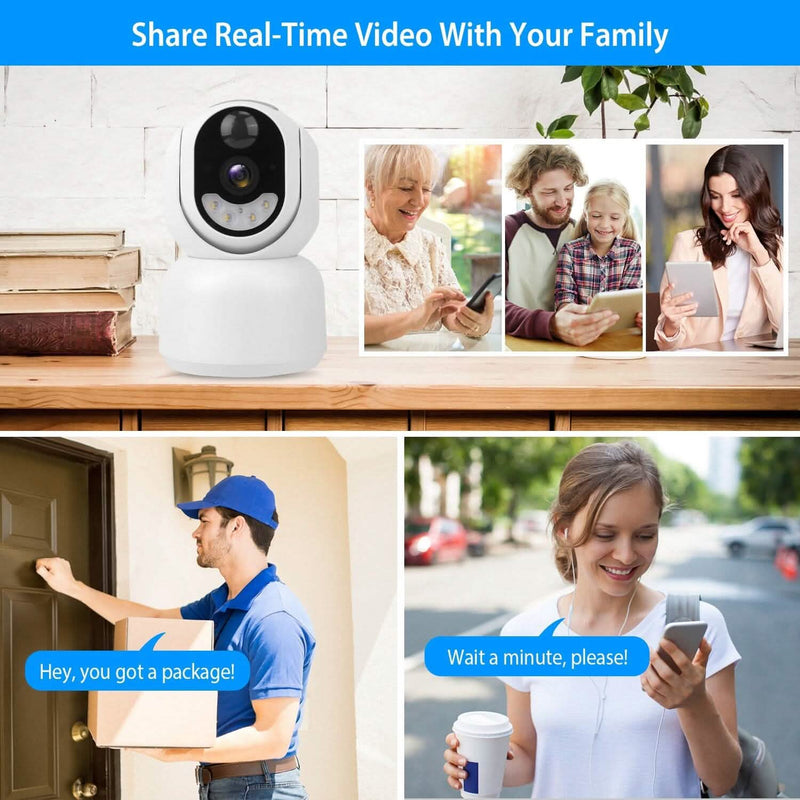 2.4G Wifi Solar Wireless 1080P Surveillance Camera with Flood Light Night Vision Smart Home & Security - DailySale