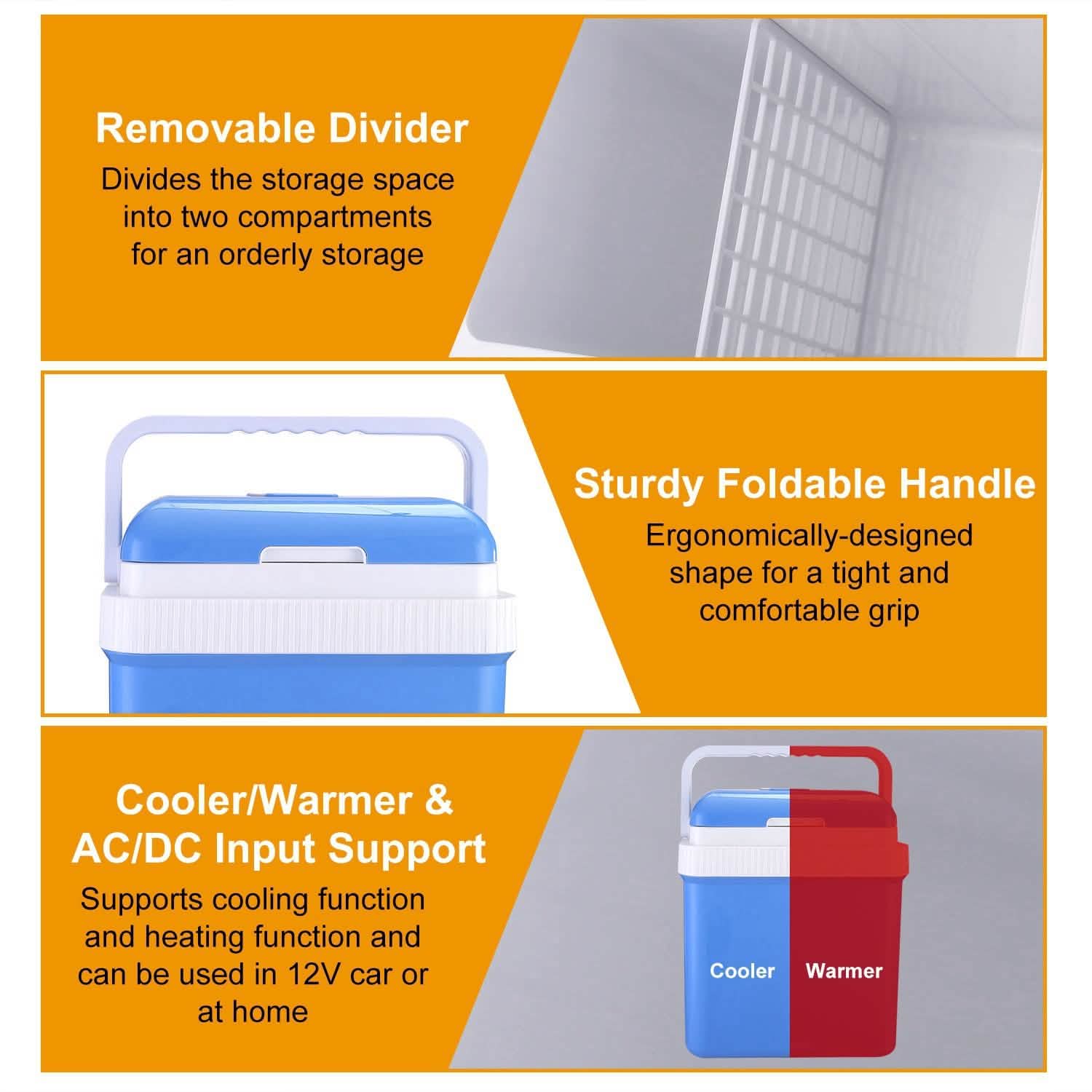 24L 12V Car Portable Refrigerator Travel Cooler Automotive - DailySale