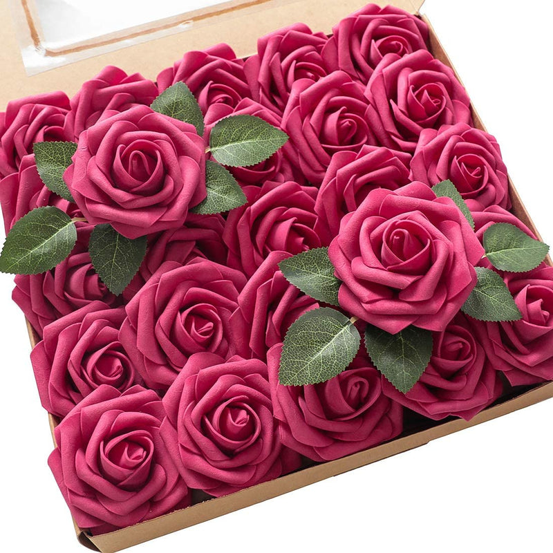 25-Pieces Floroom Artificial Flowers in fuchsia, available in Dailysale