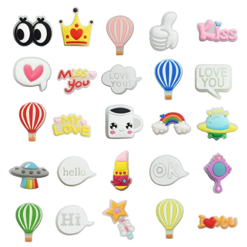 25-Pieces: Glow in Dark Croc Shoe Charms Art & Craft Supplies - DailySale