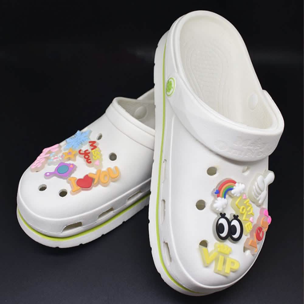 25-Pieces: Glow in Dark Croc Shoe Charms Art & Craft Supplies - DailySale