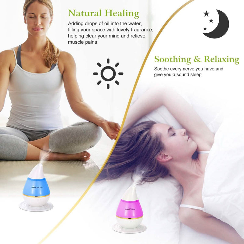 250 ML Cool Mist Humidifier with 7 Color Changeable LED Lights Wellness - DailySale