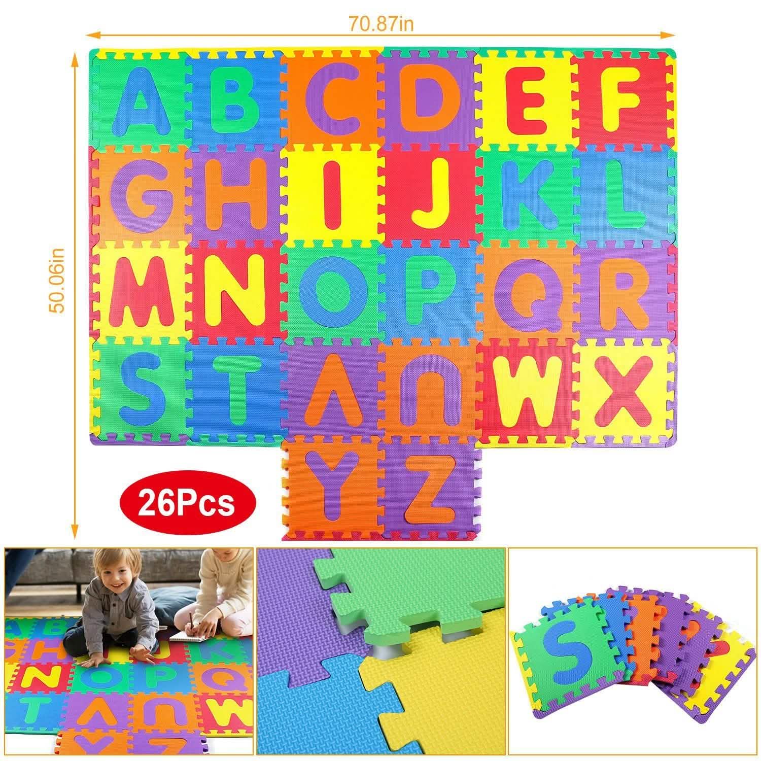 26-Piece: Kids Alphabet Play Mat For Infants Baby Toddlers Toys & Hobbies - DailySale