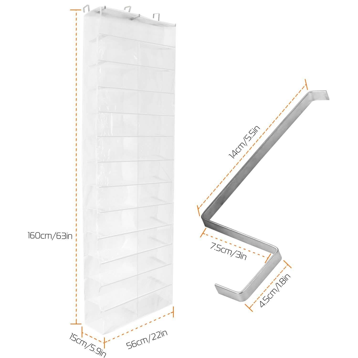26 Pockets Over the Door Shoe Rack Closet & Storage - DailySale