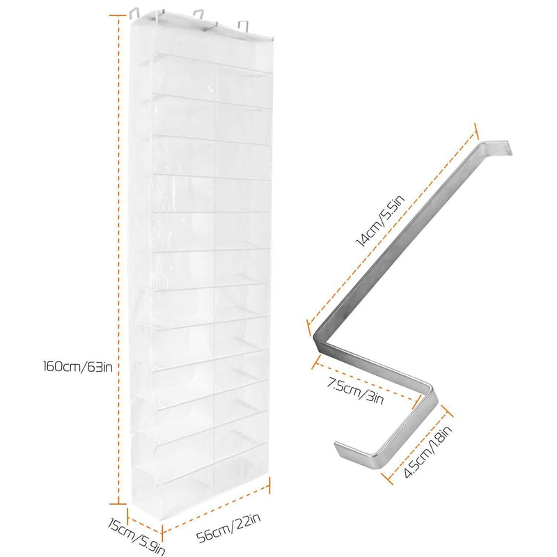 26 Pockets Over the Door Shoe Rack Closet & Storage - DailySale