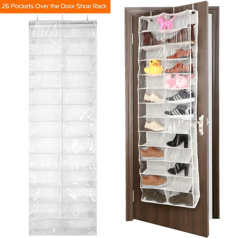 26 Pockets Over the Door Shoe Rack Closet & Storage - DailySale