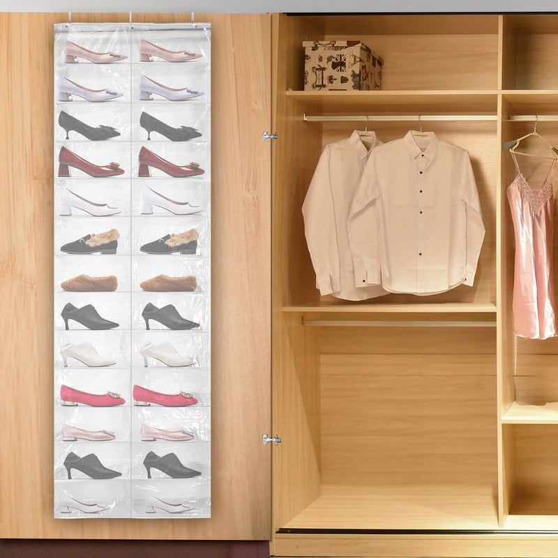 26 Pockets Over the Door Shoe Rack Closet & Storage - DailySale