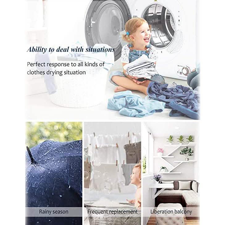 2.65 Cu. Ft. Compact Laundry Dryer Household Appliances - DailySale