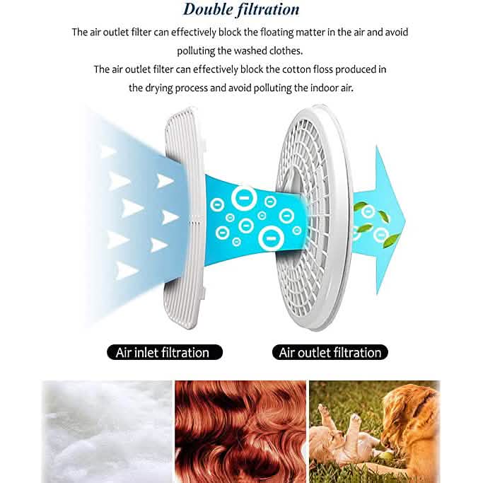 2.65 Cu. Ft. Compact Laundry Dryer Household Appliances - DailySale