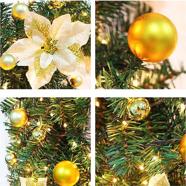 2.7 Meter Christmas Rattan Garland Decorative Holiday Decor & Apparel - DailySale