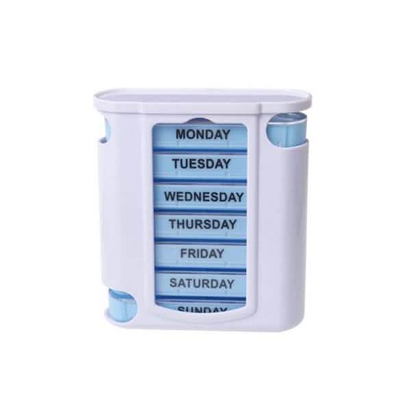 28 Grid Container Organizer Medicine Weekly Storage Pill 7 Day Tablet Sorter Box Case Wellness - DailySale