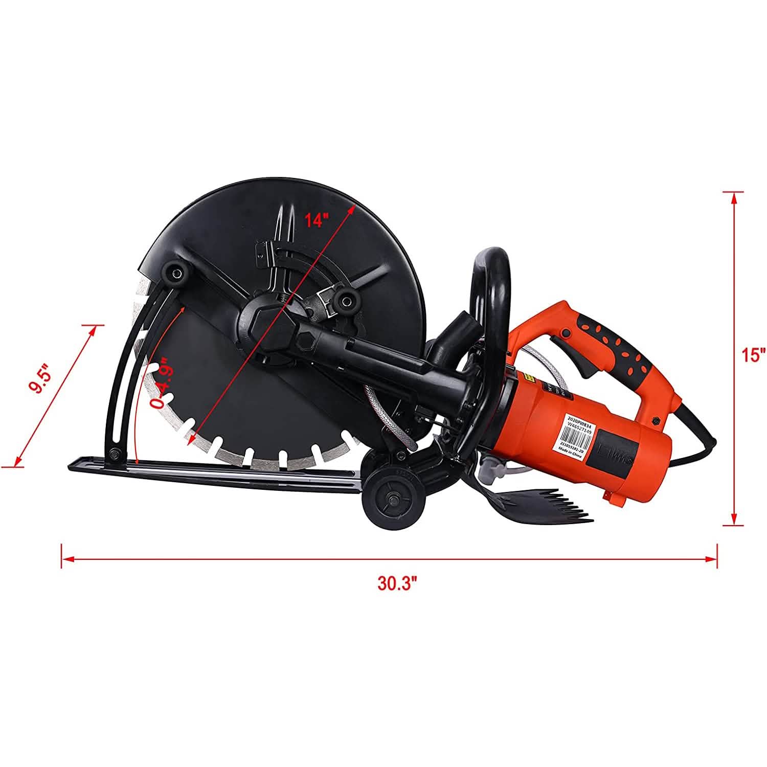 2800W Portable 14" Electric Cutter Circular Saw Concrete Saw Home Improvement - DailySale