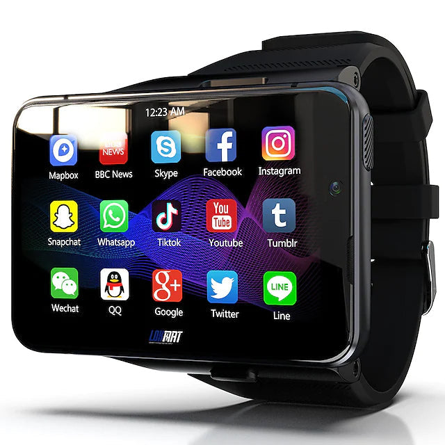 2.88 Inch Fitness Running Smartwatch resting on a surface showing different screen apps