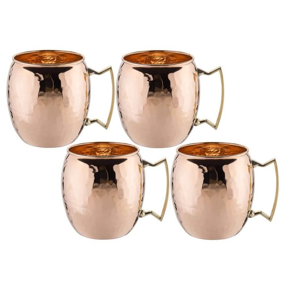 4-Pack: Hammered Copper-Finish Moscow Mule Mugs - DailySale, Inc