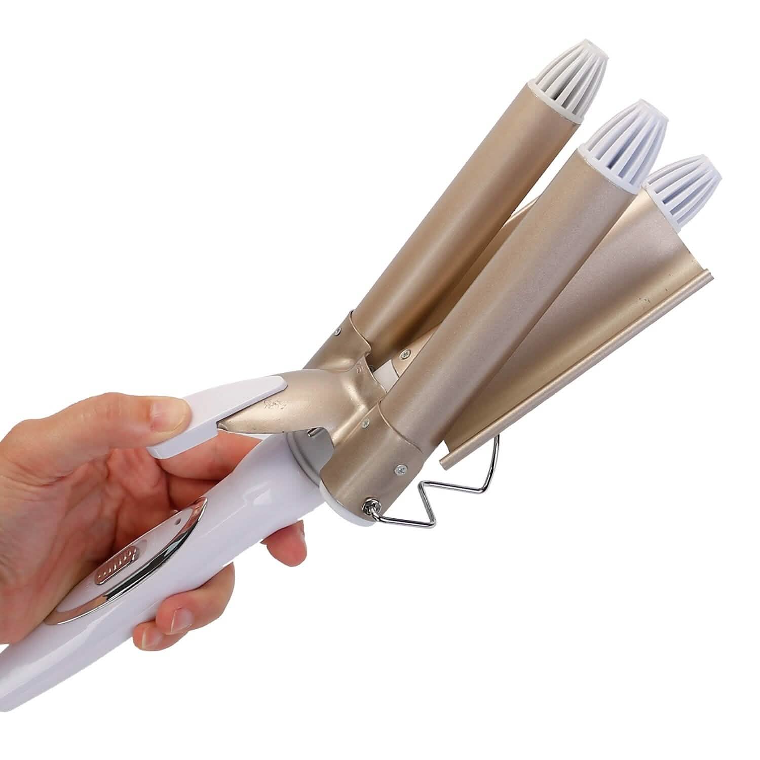 3-Barrel Curling Iron Wand Electric Hair Curler 1" Triple Hair Waver Beauty & Personal Care - DailySale