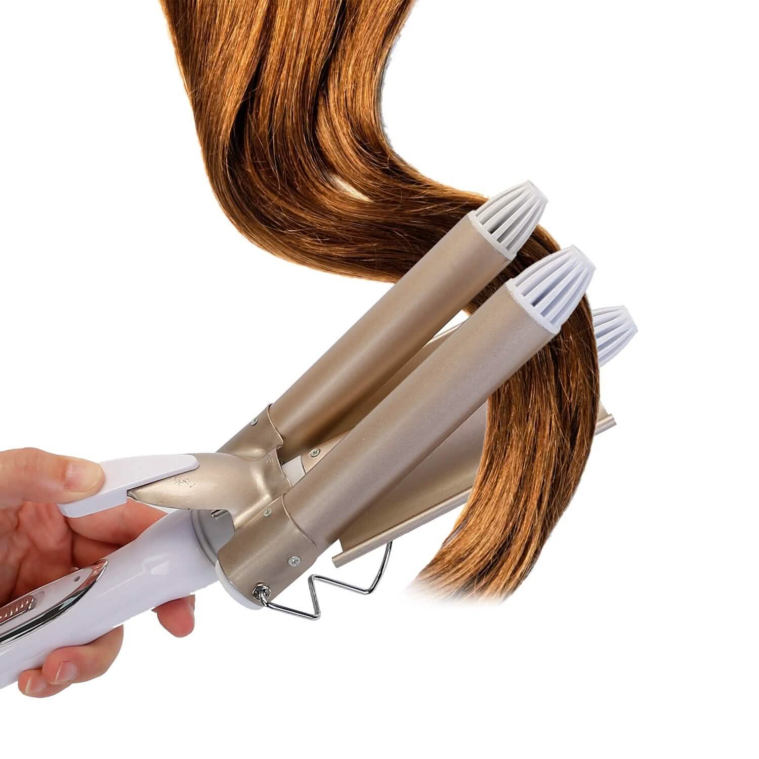 3-Barrel Curling Iron Wand Electric Hair Curler 1" Triple Hair Waver Beauty & Personal Care - DailySale