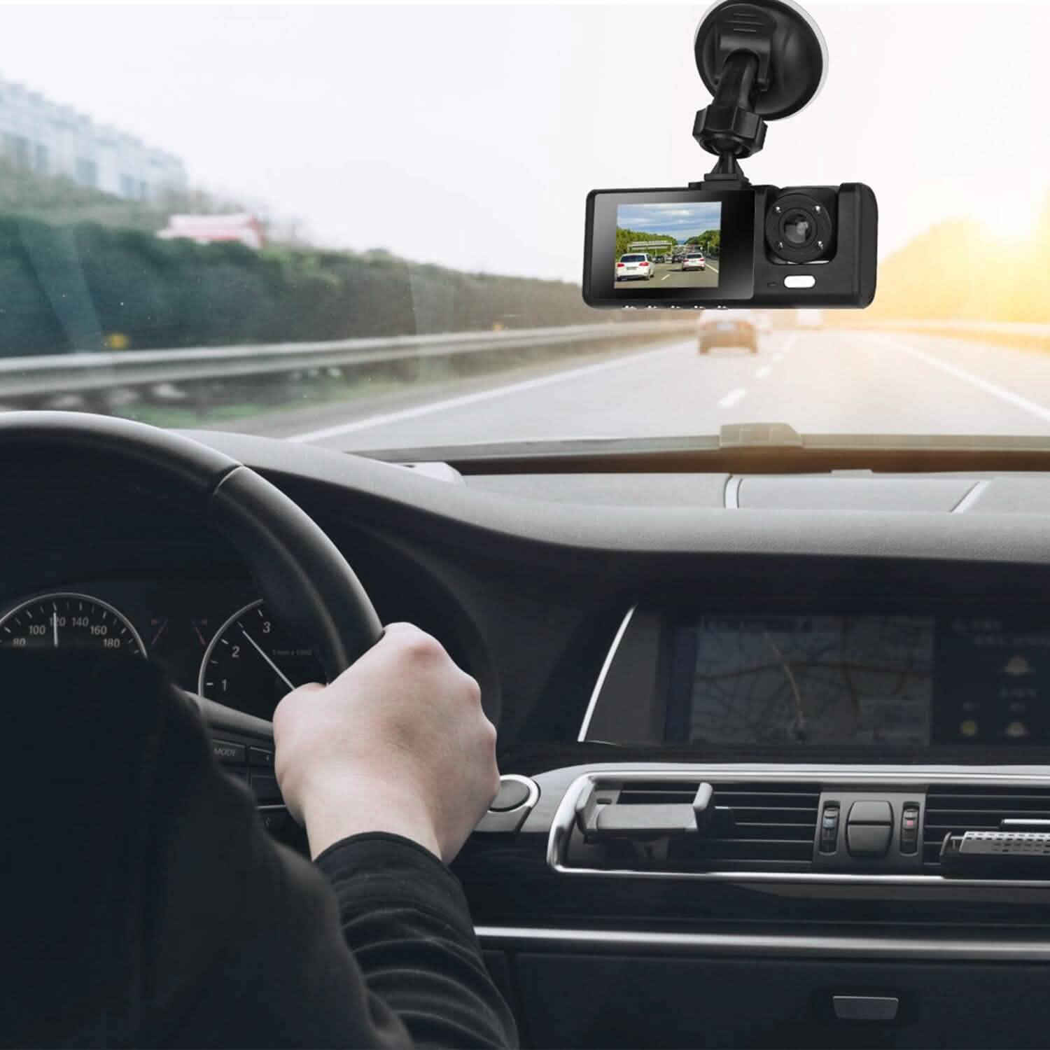 3 Channel Car DVR Dash Cam Video Recorder Cameras & Drones - DailySale