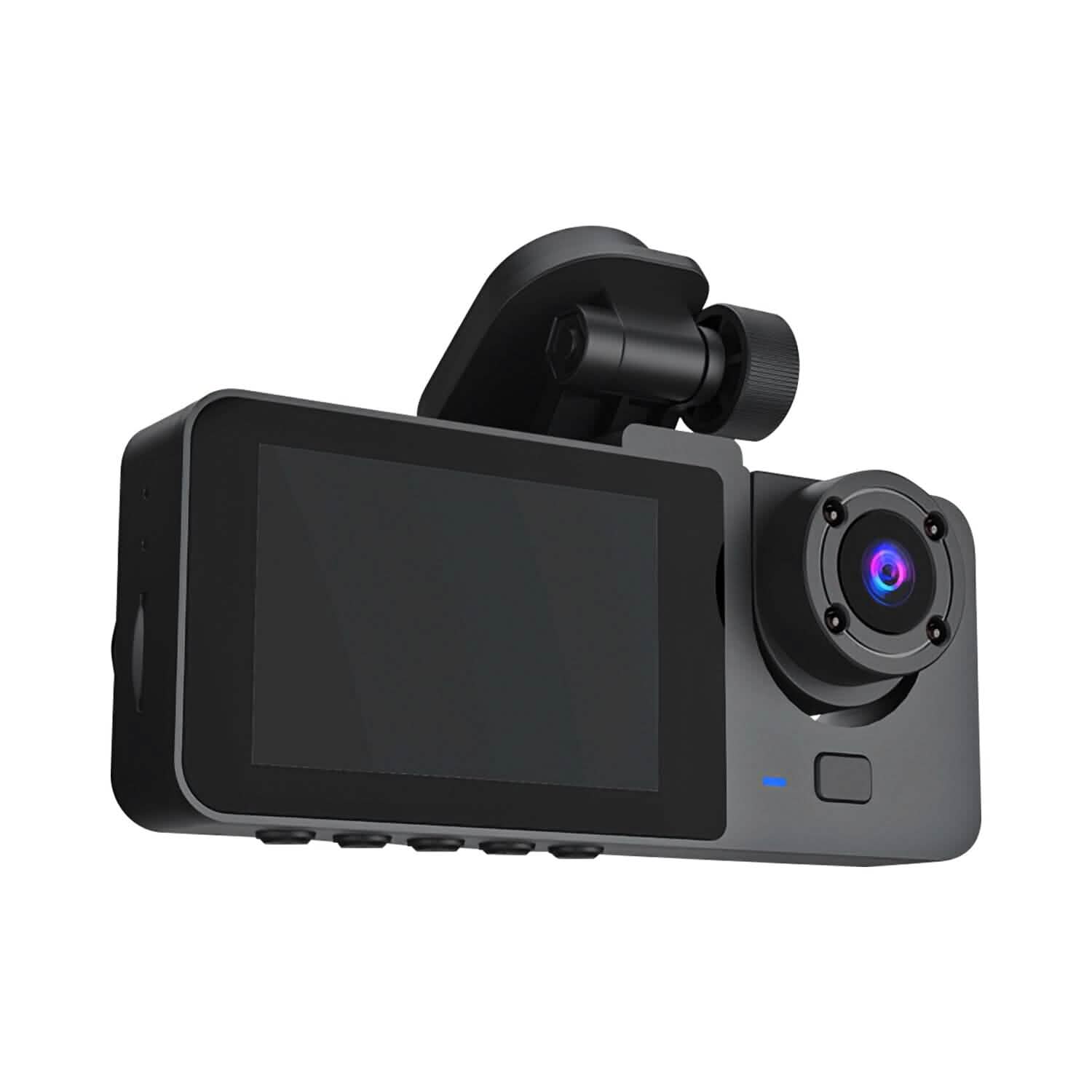 3 Channel Dash Cam Front Inside Rear Vehicle Driving Recorder Car DVR Automotive - DailySale