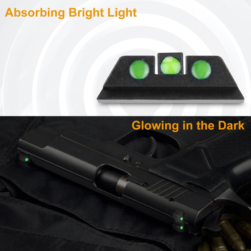 3-Dot Green Gun Night Sight Set Tactical - DailySale