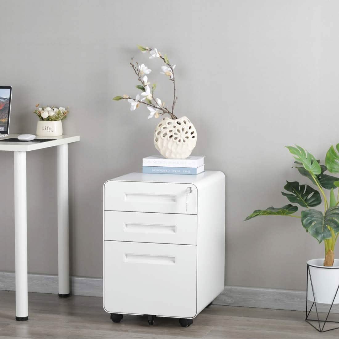 3 Drawer Rolling File Cabinet Furniture & Decor - DailySale