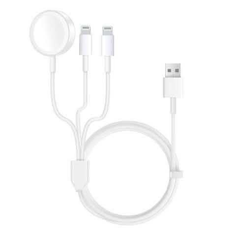 3-in-1 Apple Watch and iPhone Charger Mobile Accessories White - DailySale