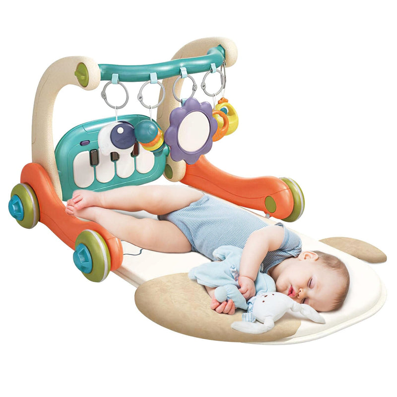 3-in-1 Baby Gym Playmat with Learning Walker for 0-12 Months Old Baby - DailySale