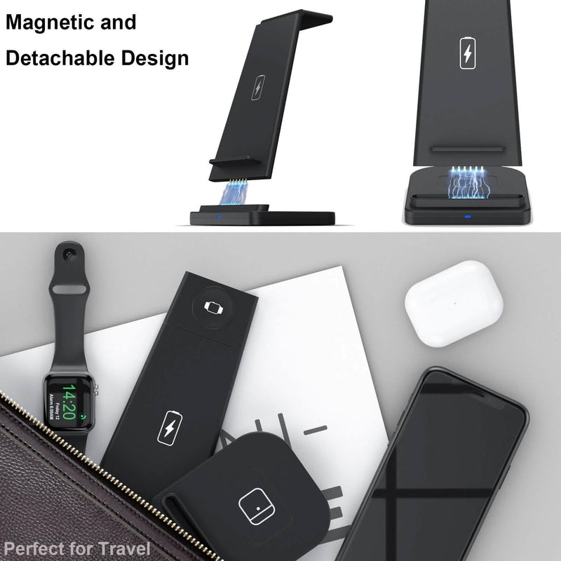3-in-1 Foldable Fast Wireless Charging Stand Mobile Accessories - DailySale