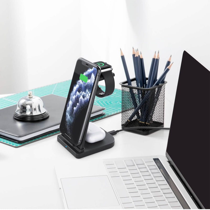 3-in-1 Foldable Fast Wireless Charging Stand Mobile Accessories - DailySale