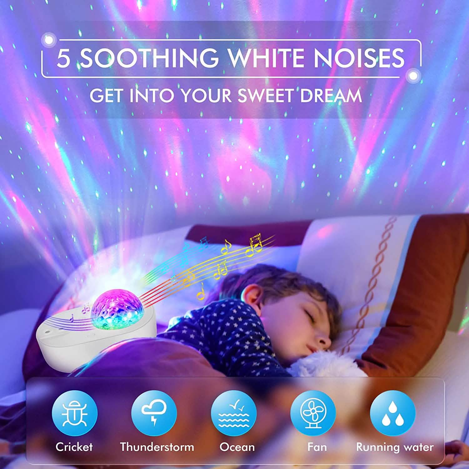 3-in-1 Galaxy Night Light Projector with Remote Control Indoor Lighting - DailySale