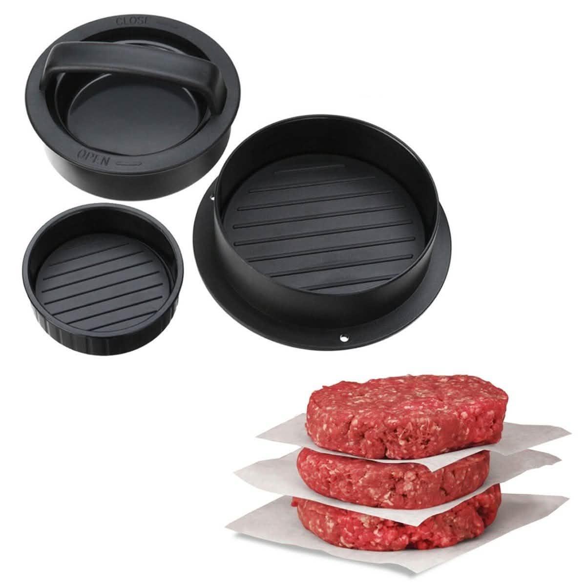 3-in-1 Hamburger and Slider Press Set Kitchen Essentials - DailySale