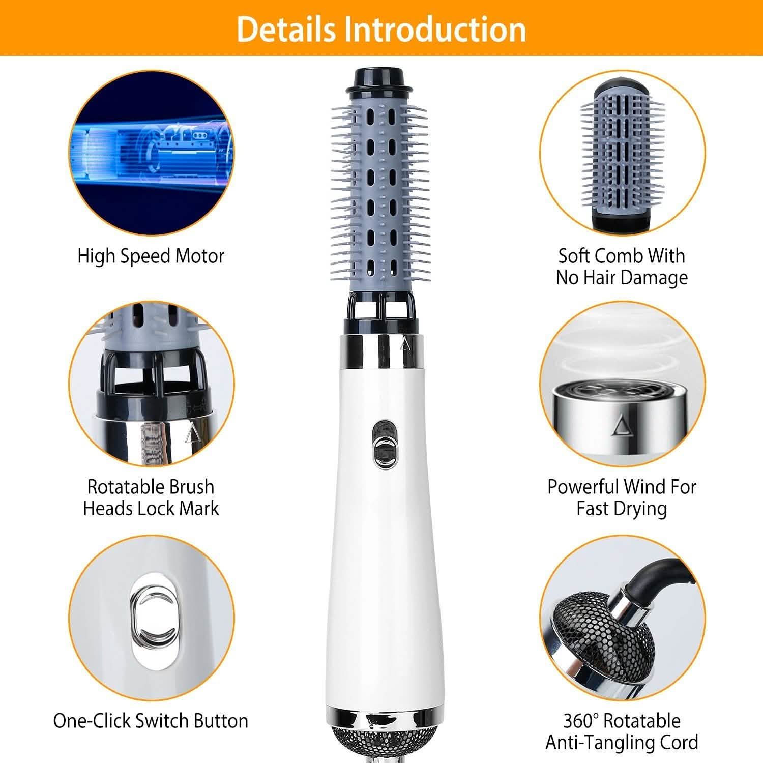 3-in-1 Hot Air Brush One-Step Hair Dryer Comb Beauty & Personal Care - DailySale