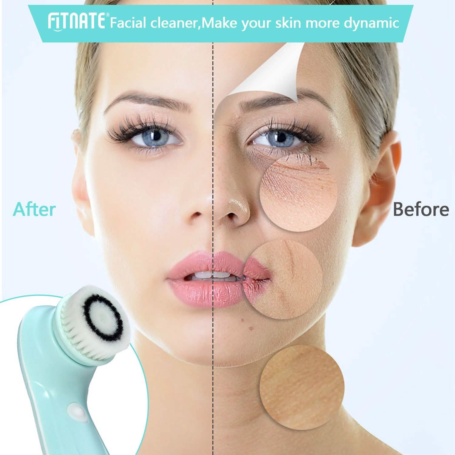 3-in-1 USB Rechargeable Facial Cleansing Brush Set Soft Scrubber Face Exfoliating Beauty & Personal Care - DailySale
