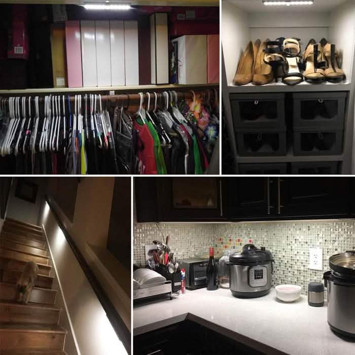 3-Pack: 10-LED Motion Sensor Stick on Light Bars Lighting & Decor - DailySale